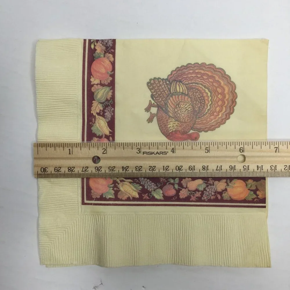 Thanksgiving Themed Turkey Paper Hot Cold Cups & Napkins Set